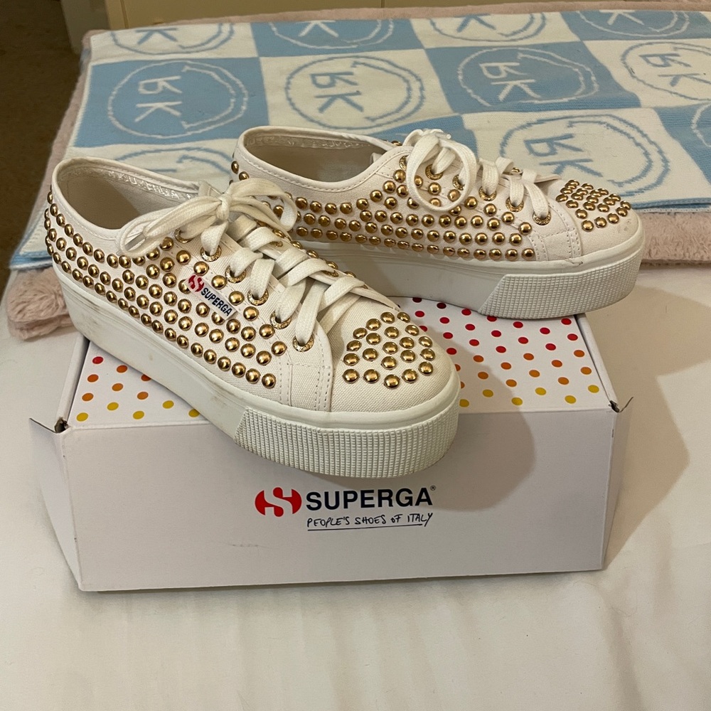Superga Women’s 2790 Studded Flatform Sneakers